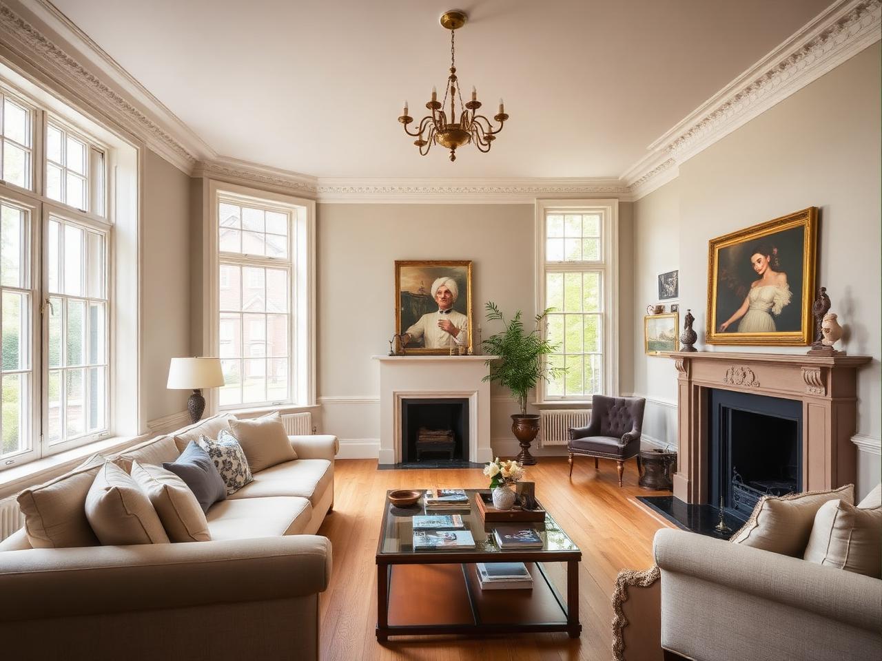Restored Georgian living room